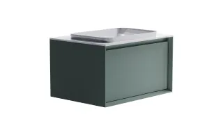 Тумба с раковиной Astra-Form Фрейм 4631177713804 80 см зелёный матовый